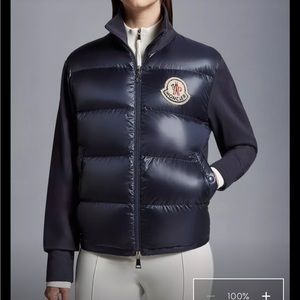 Moncler women’s padded zip-up sweatshirt jacket
